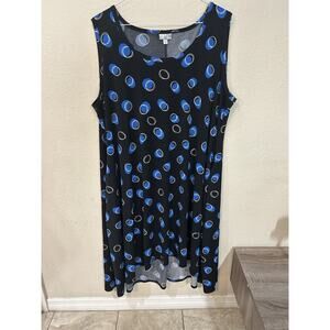 VIP Knits Avenue Dress Blue, White Size 26/28 Midi